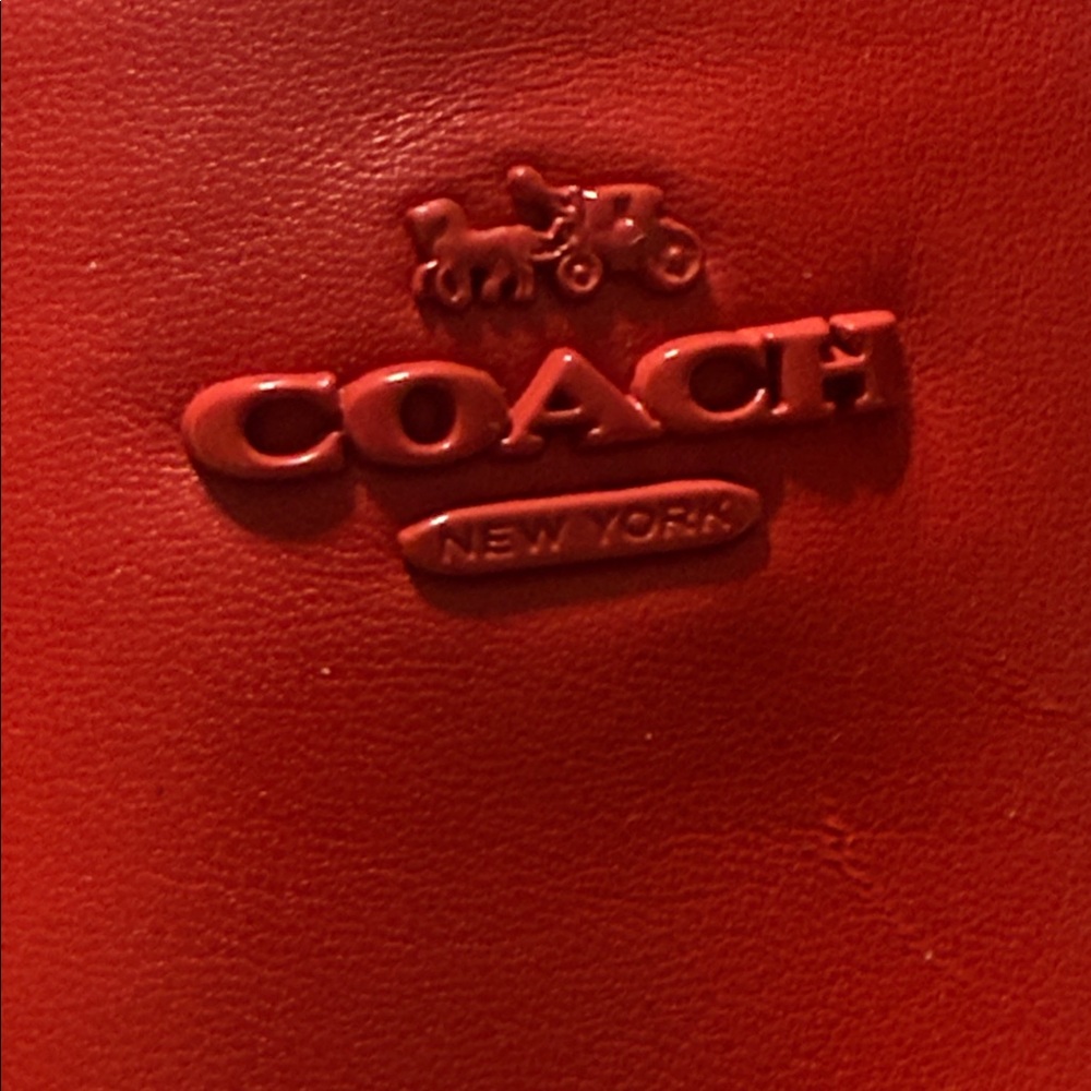 Coach Women's Red Fiona Slide Sandals - Picture 3 of 7